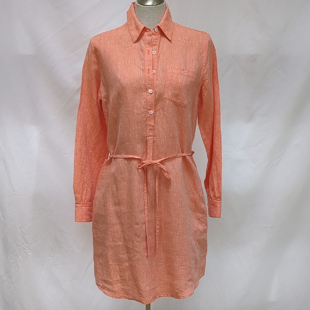 Serena & Lily Linen "Margot" Long Sleeve Dress - Picture 1 of 11